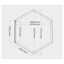 Habrita Habillage bois hexagonal pour spas et piscines gonflables - 2,77x2,21x0,71m