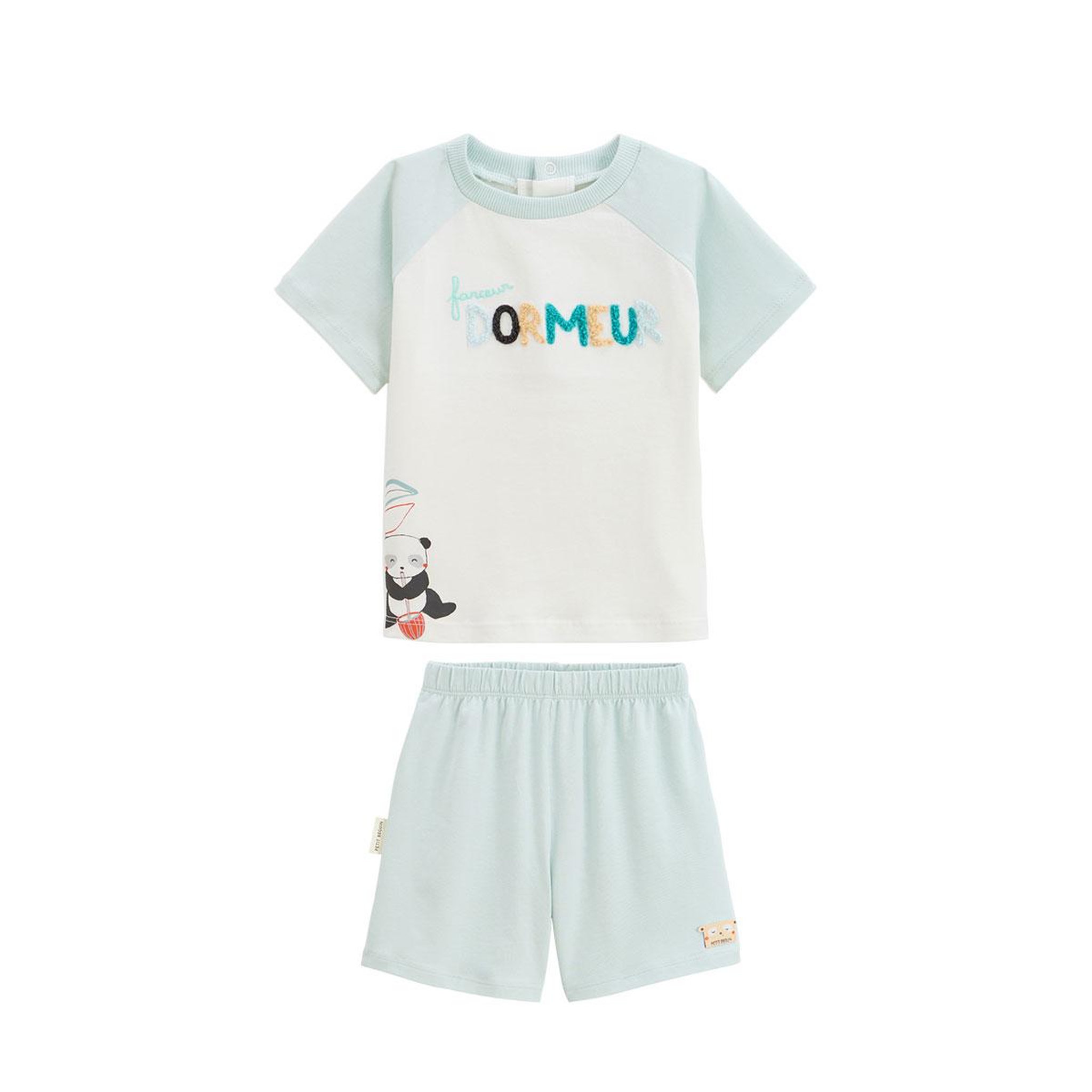 Voir la diapositive 1 : Petit BÃ©guin Pyjama short enfant 2 pièces bento