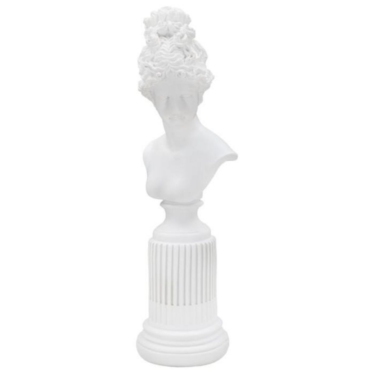Paris Prix Statuette Buste Femme Déco  Terrence  35cm Blanc