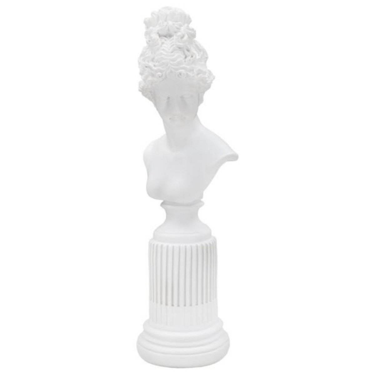 Paris Prix Statuette Buste Femme Déco  Terrence  35cm Blanc