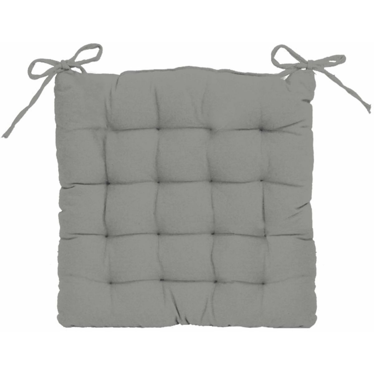 Galette de chaise matelassée unie en coton