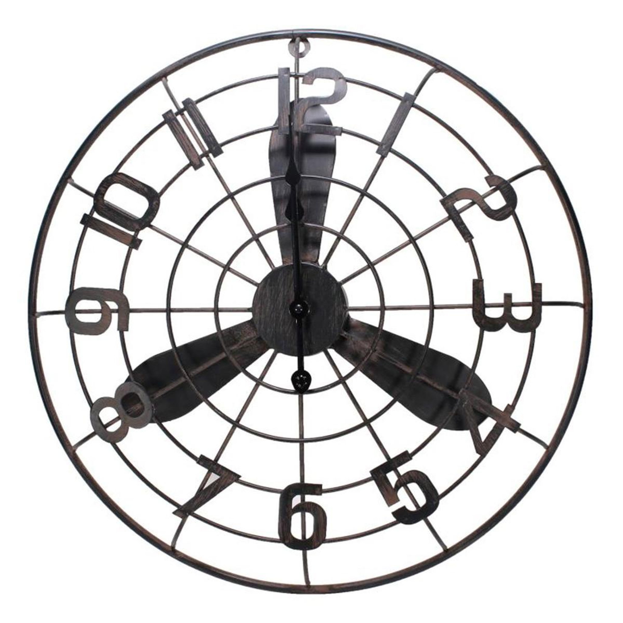 The Home Deco Factory Horloge murale vintage  indus  50cm marron