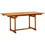 Voir la diapositive 2 : VIDAXL Table a dîner de jardin (120-170)x80x75 cm Bois d'acacia massif
