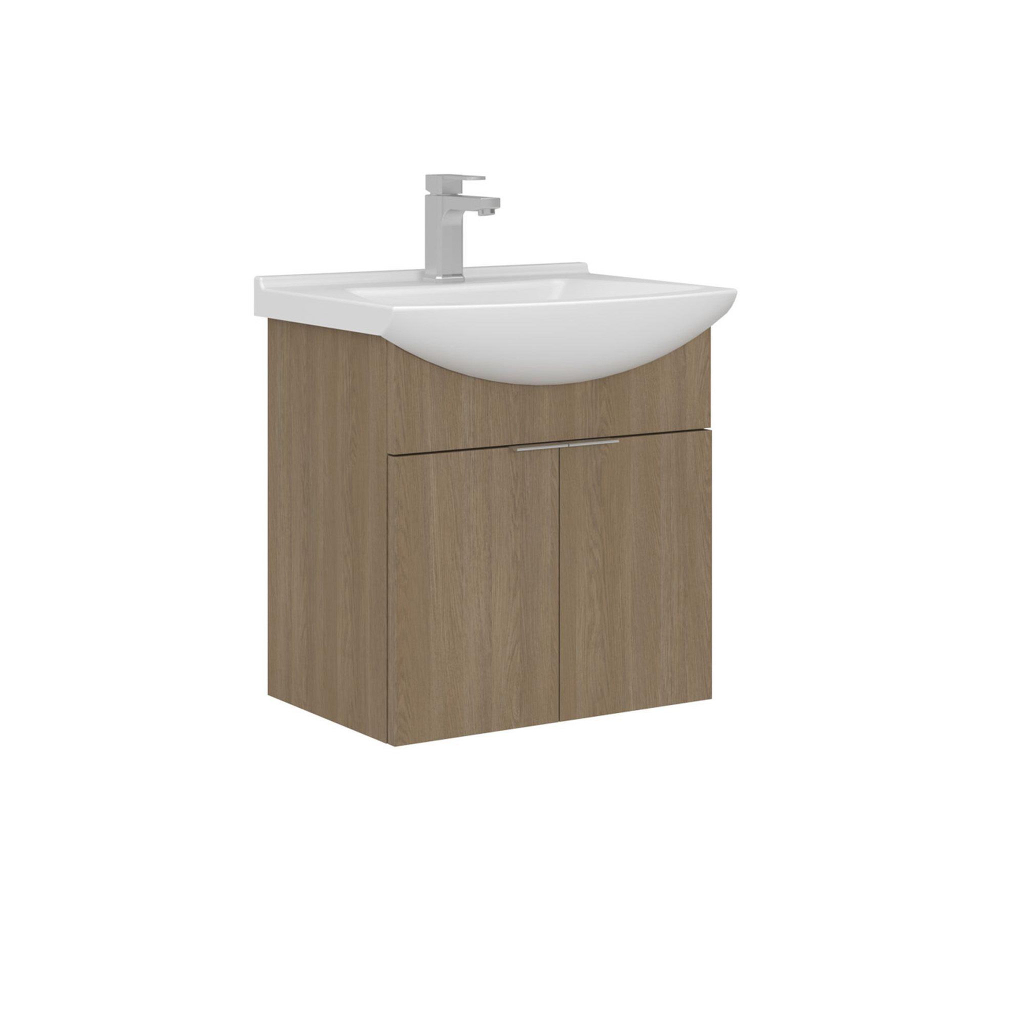 Habitat et Jardin Meuble Vasque  Purus 55  - 55 x 50 x 58 cm - Sonomo Oak