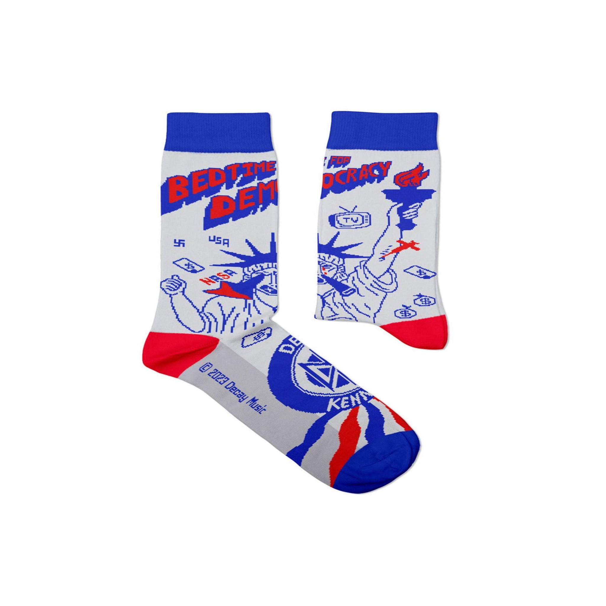 SOCK AFFAIRS Chaussettes dead kennedys, bedtime for democracy. Coloris disponibles : Multicolore