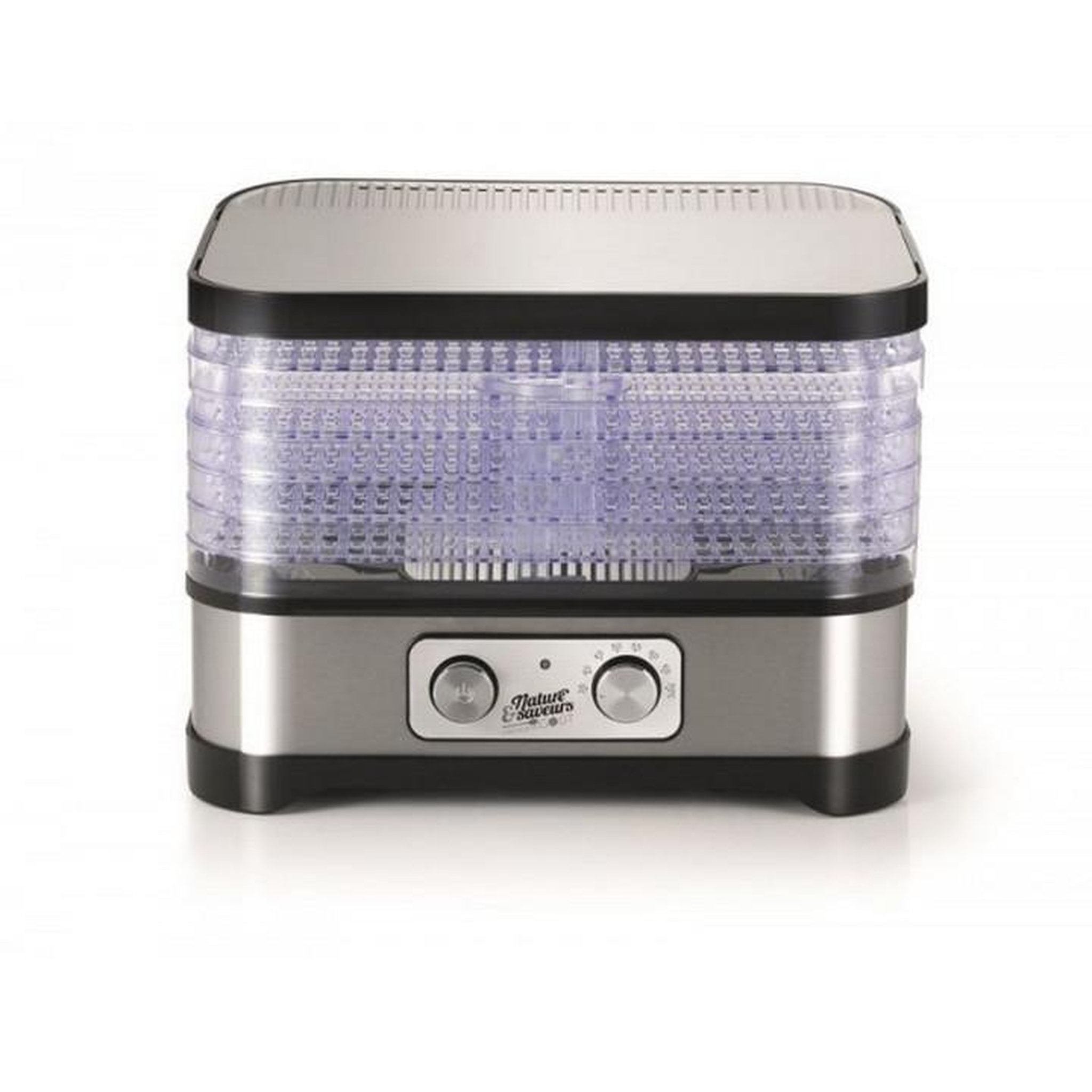 Voir la diapositive 1 : NATURE & SAVEURS Déshydrateur fruits et légumes 5 plateaux 400w - ns d5meca