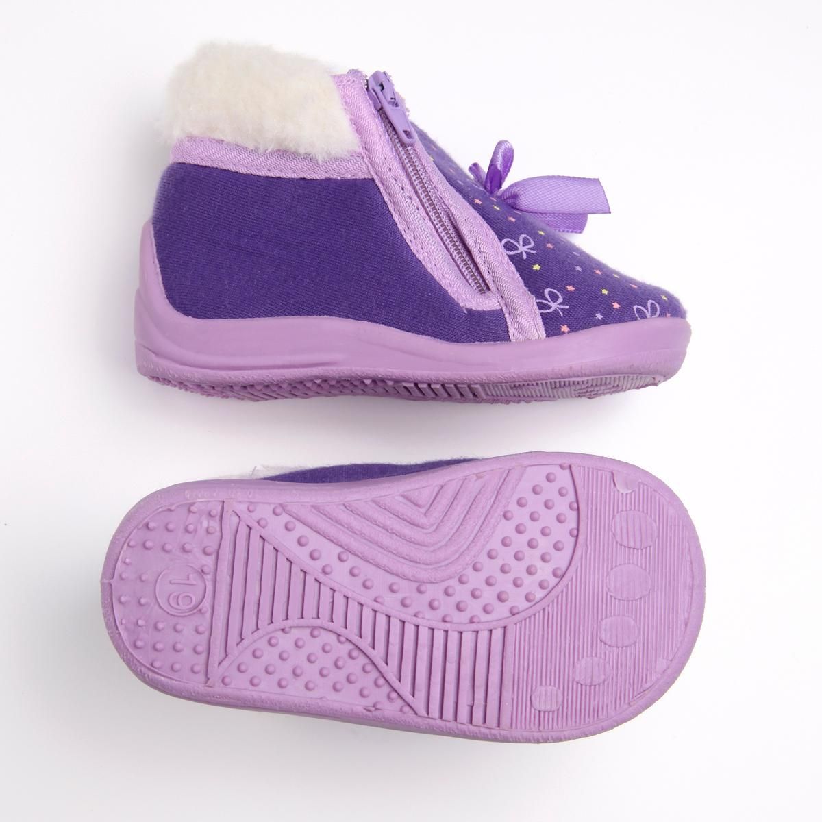 IN EXTENSO Chaussons fourrées zippés bébé fille