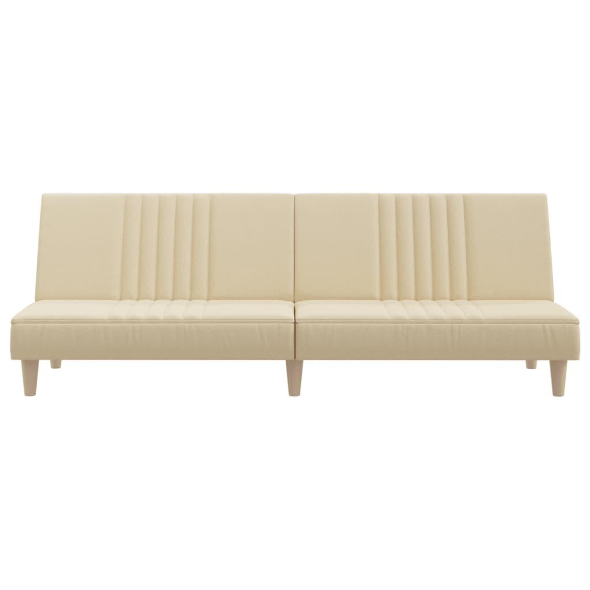 Voir la diapositive 4 : VIDAXL Canape-lit creme tissu