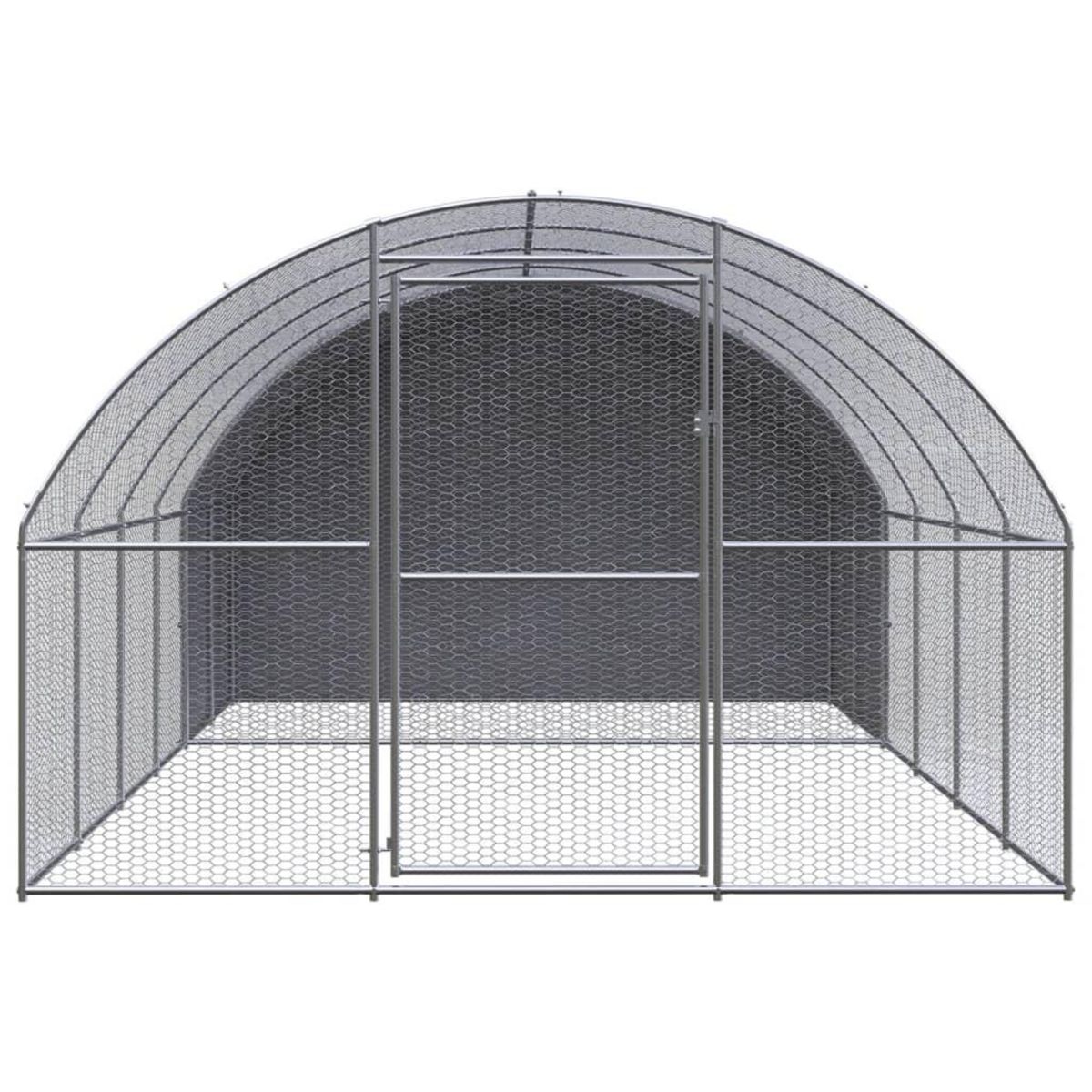 VIDAXL Poulailler d'exterieur 3x4x2 m Acier galvanise
