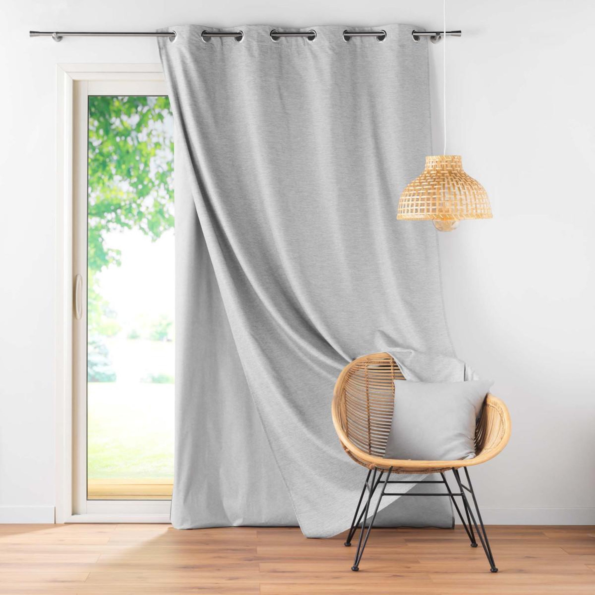 Voir la diapositive 4 : Douceur d'Intérieur Rideau occultant thermique  coverline  140x260cm gris