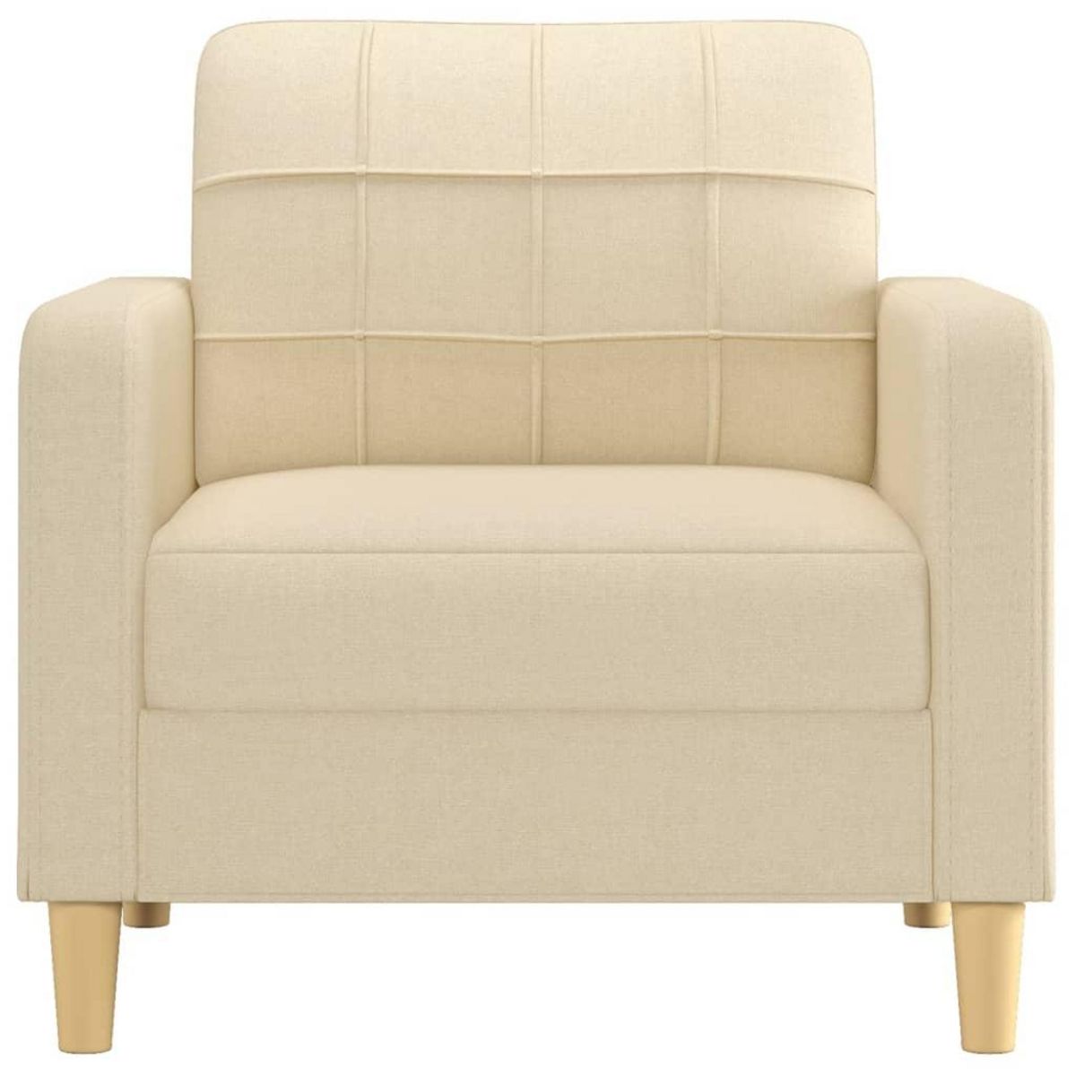 VIDAXL Fauteuil Creme 60 cm Tissu
