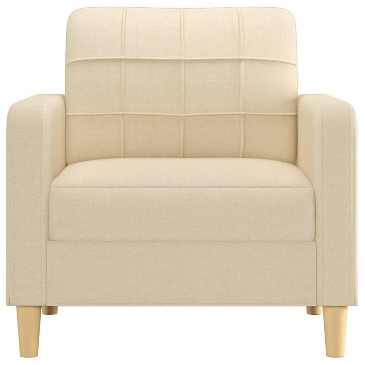 VIDAXL Fauteuil Creme 60 cm Tissu
