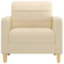 Voir la diapositive 3 : VIDAXL Fauteuil Creme 60 cm Tissu