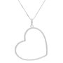 Voir la diapositive 1 : L'ATELIER D'AZUR Collier Argent 925/000 Rhodié - Coeur Pavé de Zirconiums
