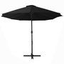 Voir la diapositive 3 : VIDAXL Parasol d'exterieur et poteau en aluminium 460x270 cm Noir