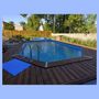 Voir la diapositive 2 : Ubbink Piscine hors sol en bois octogonale liner bleu 4 x 6,10-H1,20 m AZURA