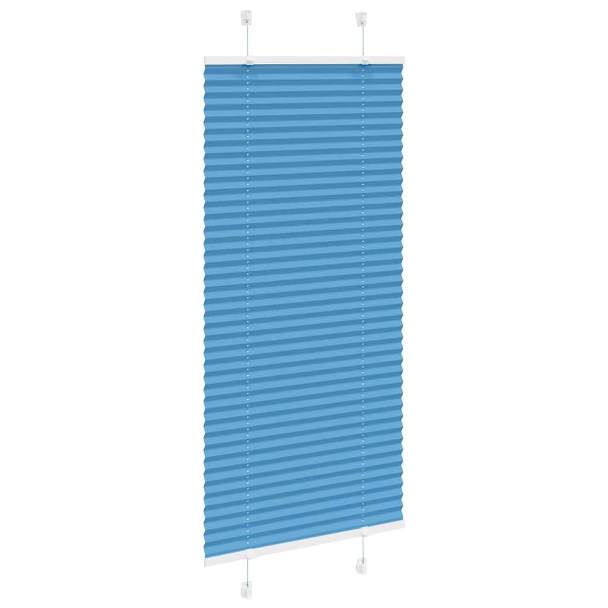 Voir la diapositive 3 : VIDAXL Store plisse bleu 55x150 cm largeur du tissu 54,4 cm polyester