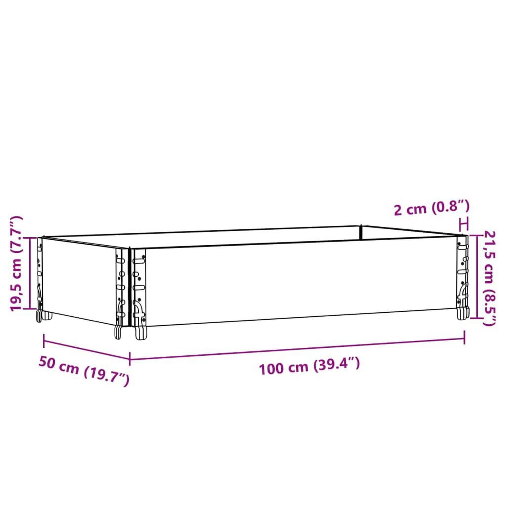 Voir la diapositive 6 : VIDAXL Jardiniere 100x50 cm bois de pin massif