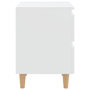 Voir la diapositive 5 : VIDAXL Tables de chevet avec pieds en pin 2 pcs Blanc 40x35x50 cm