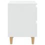 Voir la diapositive 5 : VIDAXL Tables de chevet avec pieds en pin 2 pcs Blanc 40x35x50 cm