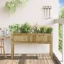Voir la diapositive 3 : VIDAXL Jardiniere avec pieds 110x31x70 cm bois de pin impregne