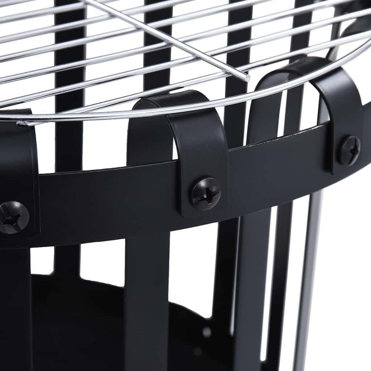 VIDAXL Panier de foyer de jardin avec gril de barbecue Acier 47,5 cm