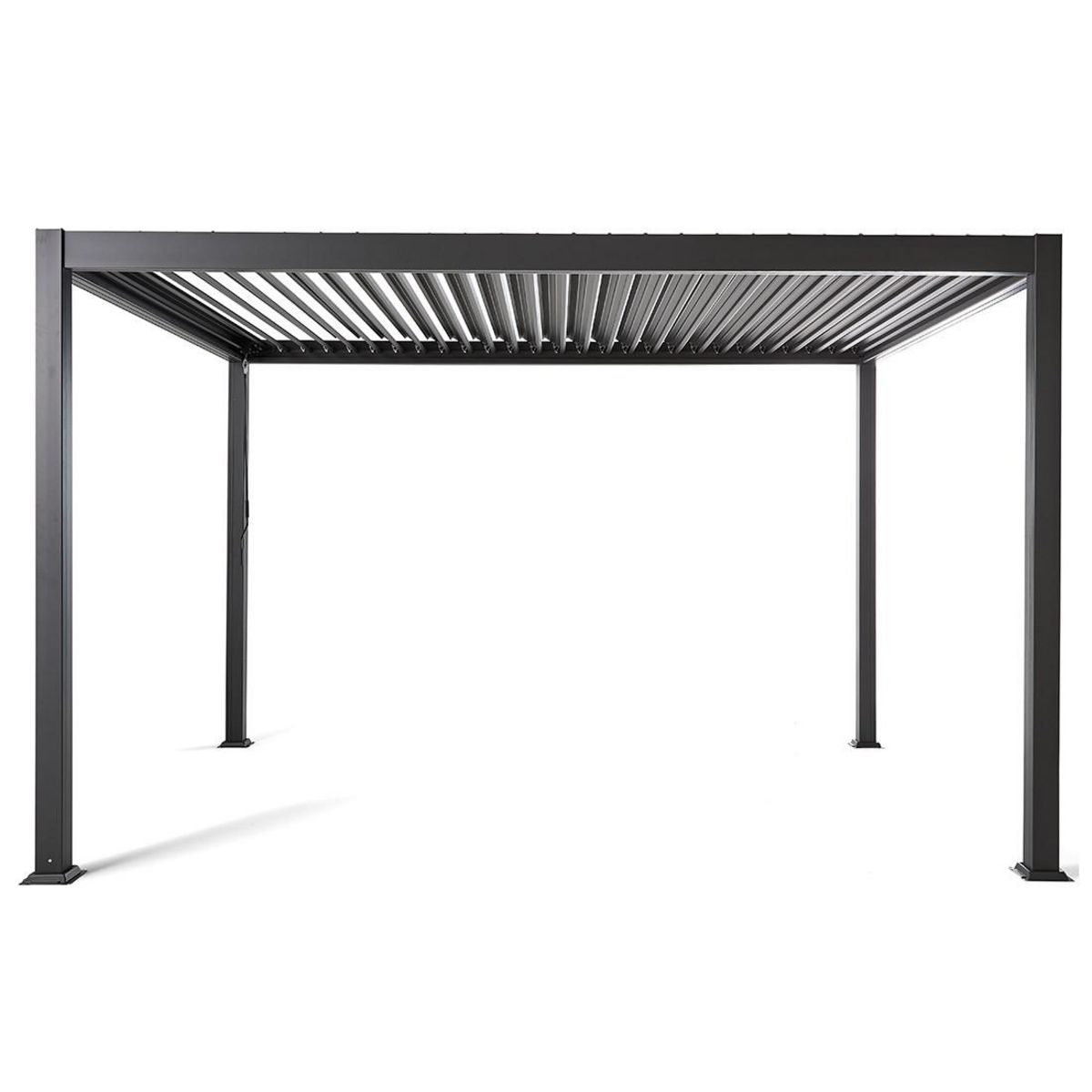 BEST MOBILIER Cherry - pergola bioclimatique - aluminium - 4x3m - gris anthracite