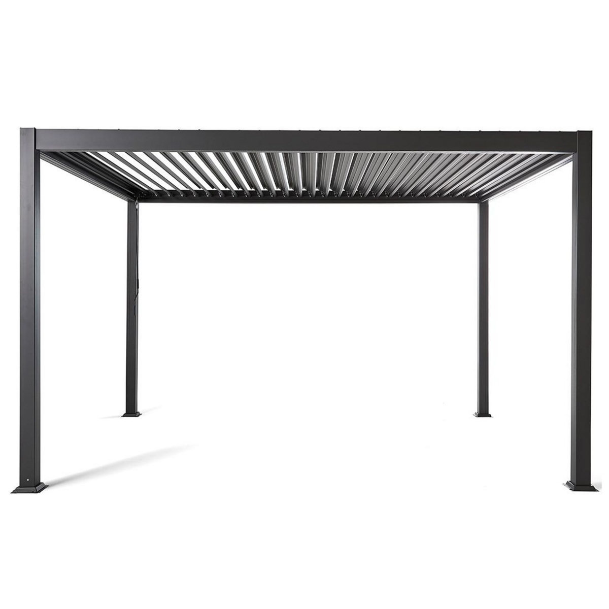 BEST MOBILIER Cherry - pergola bioclimatique - aluminium - 4x3m - gris anthracite