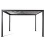 Voir la diapositive 3 : BEST MOBILIER Cherry - pergola bioclimatique - aluminium - 4x3m - gris anthracite