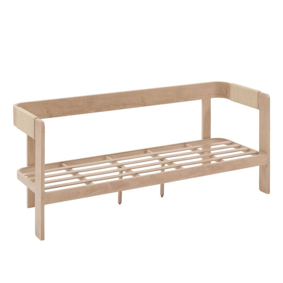 HESPERIDE Salon de jardin en alu effet bois Oryna Beige/Honey - 5 places - Hespéride