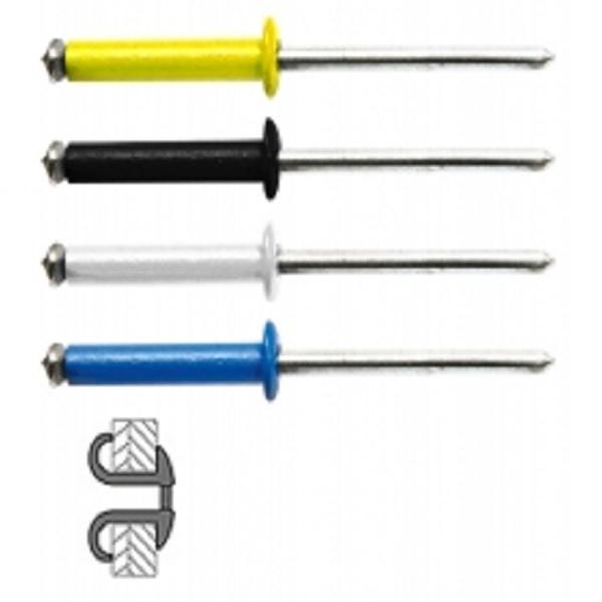 TECHMAN 48 rivets éclatés alu/acier à tête plate couleur Ø 4 x 16 mm