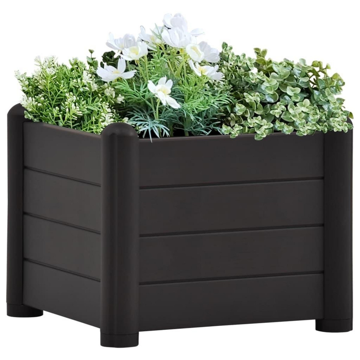 VIDAXL Lit sureleve de jardin PP Anthracite 43x43x35 cm