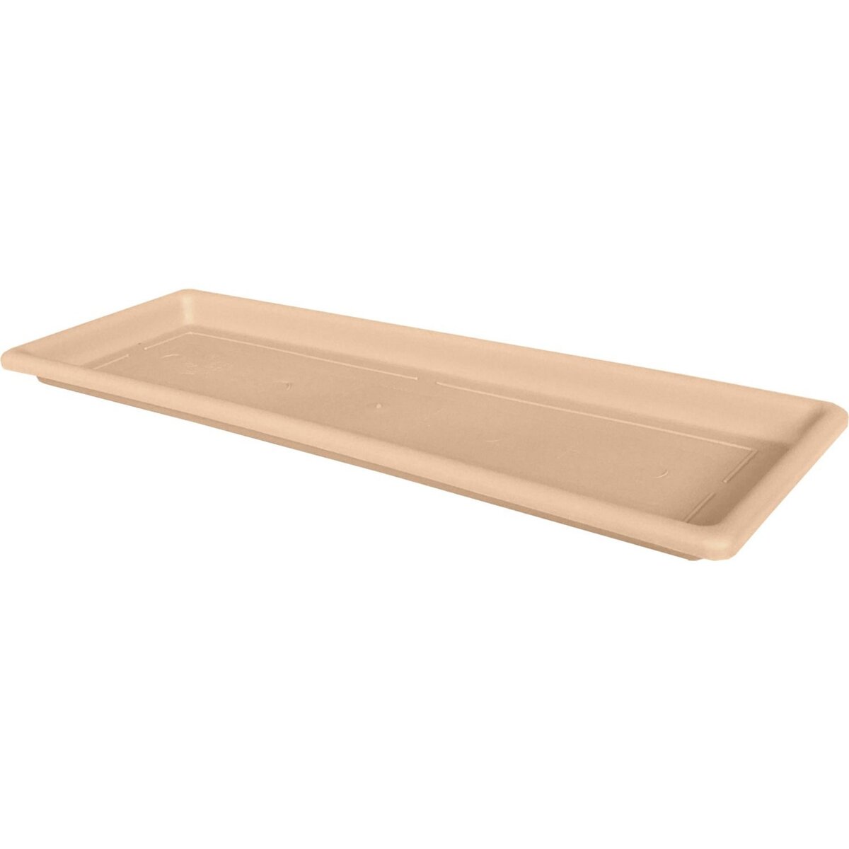 GARDENSTAR Plateau en plastique - L47cm pour jardinière 50cm - Beige nomade