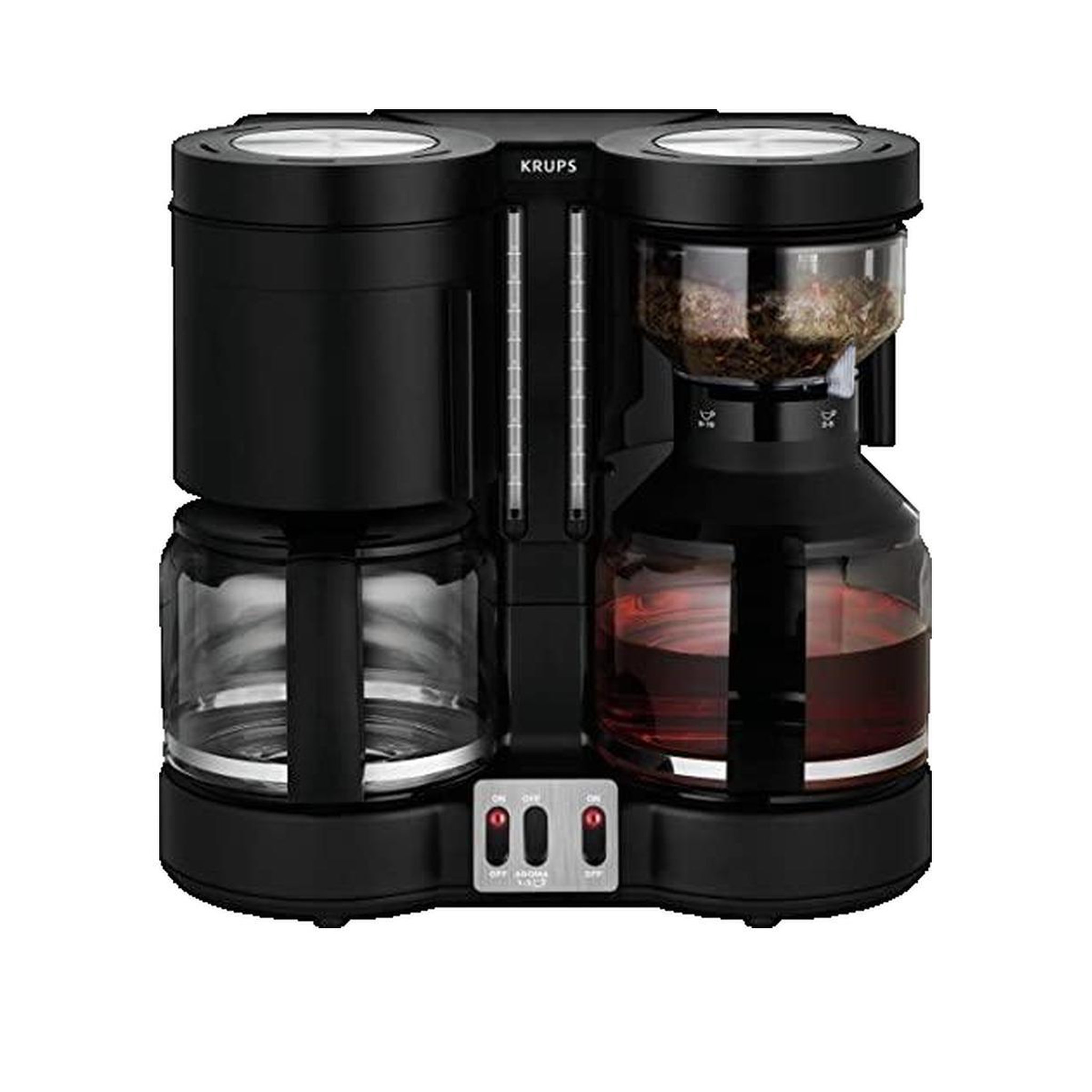 Voir la diapositive 3 : KRUPS Cafetière Krups Duothek Plus KM 8508 avec réservoir en verre
