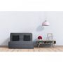 Voir la diapositive 2 : DUNLOPILLO Banquette BZ Dunlopillo - Tissu Gris - 140 x 190 cm - Matelas 12cm - 2 coussins noir