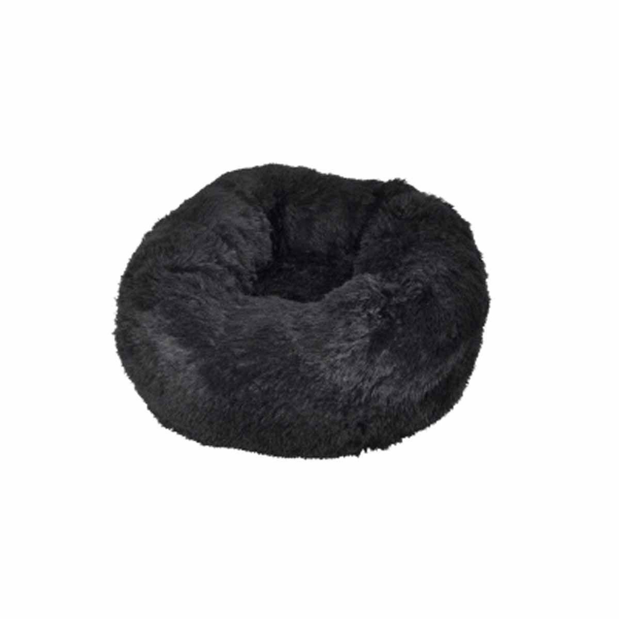 Voir la diapositive 2 : LOVE STORY Panier Rond pour Chien & Chat  Fluffy  55cm Noir