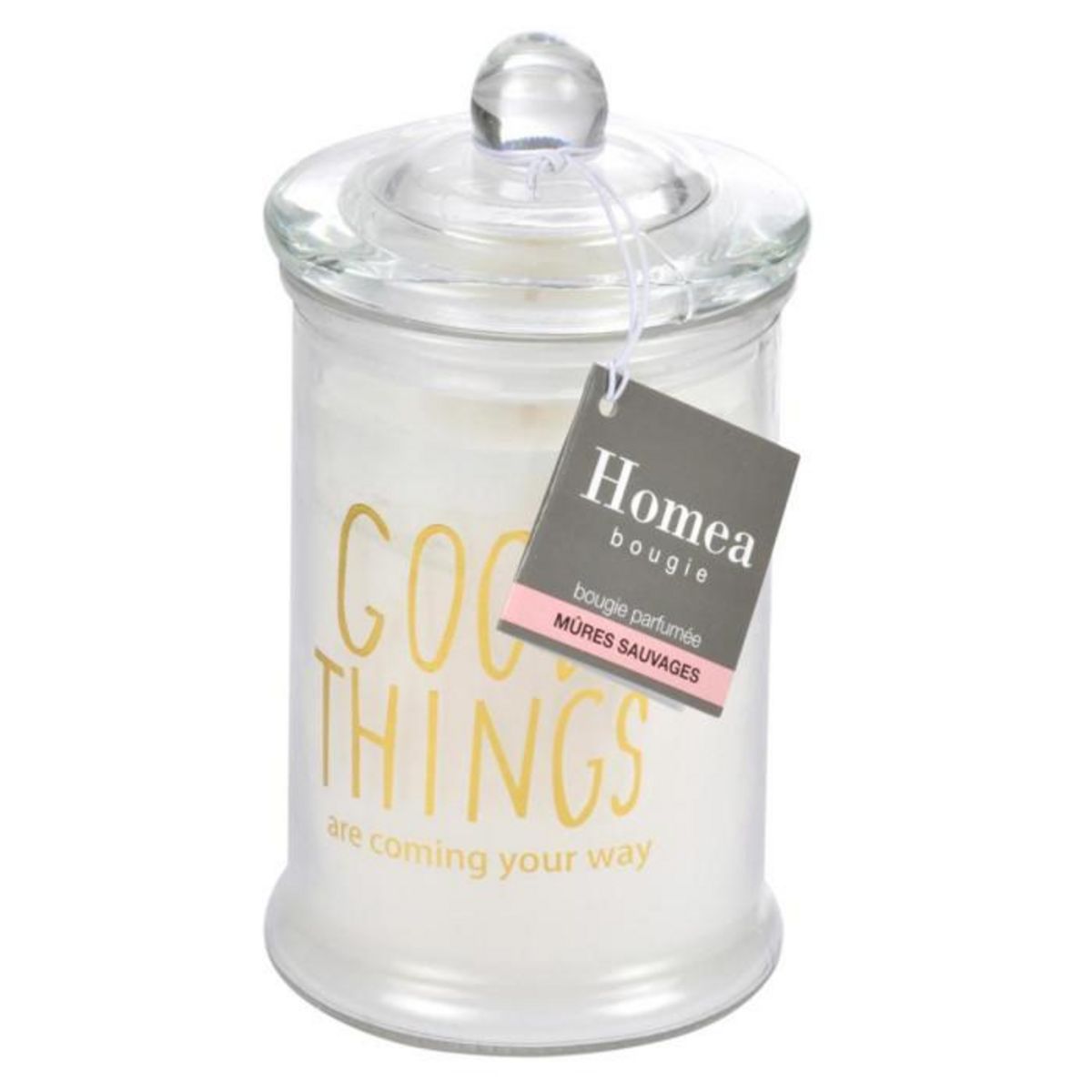 Paris Prix Bougie Parfumée Bocal  Winter Blush  14cm Blanc