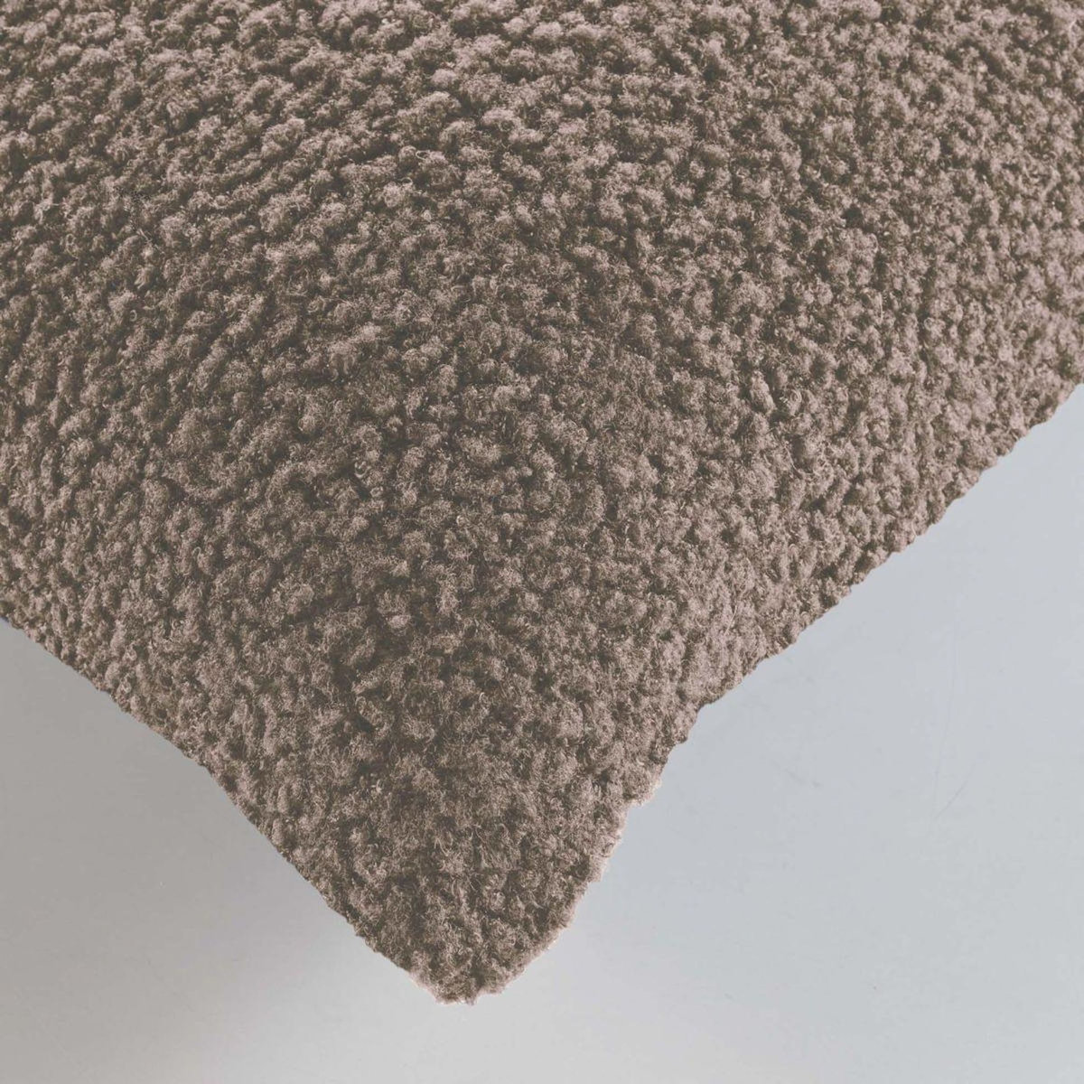 Paris Prix Housse de Coussin en Tissu Bouclette  Woolen  40x40cm Sable