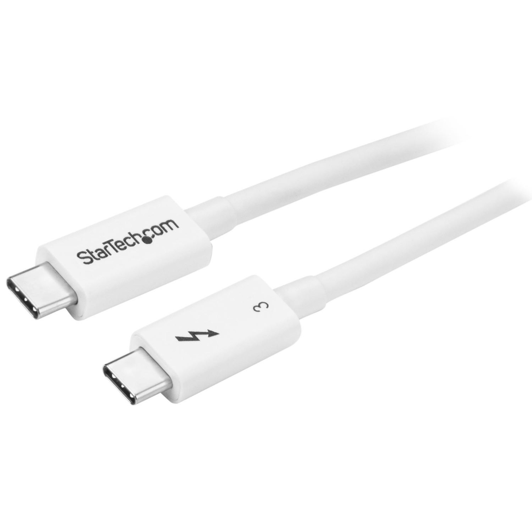 Voir la diapositive 2 : Startech Startech.com câble thunderbolt 3 de 50 cm - 40 gb/s - compatible thunderbolt, usb et displayport - blanc