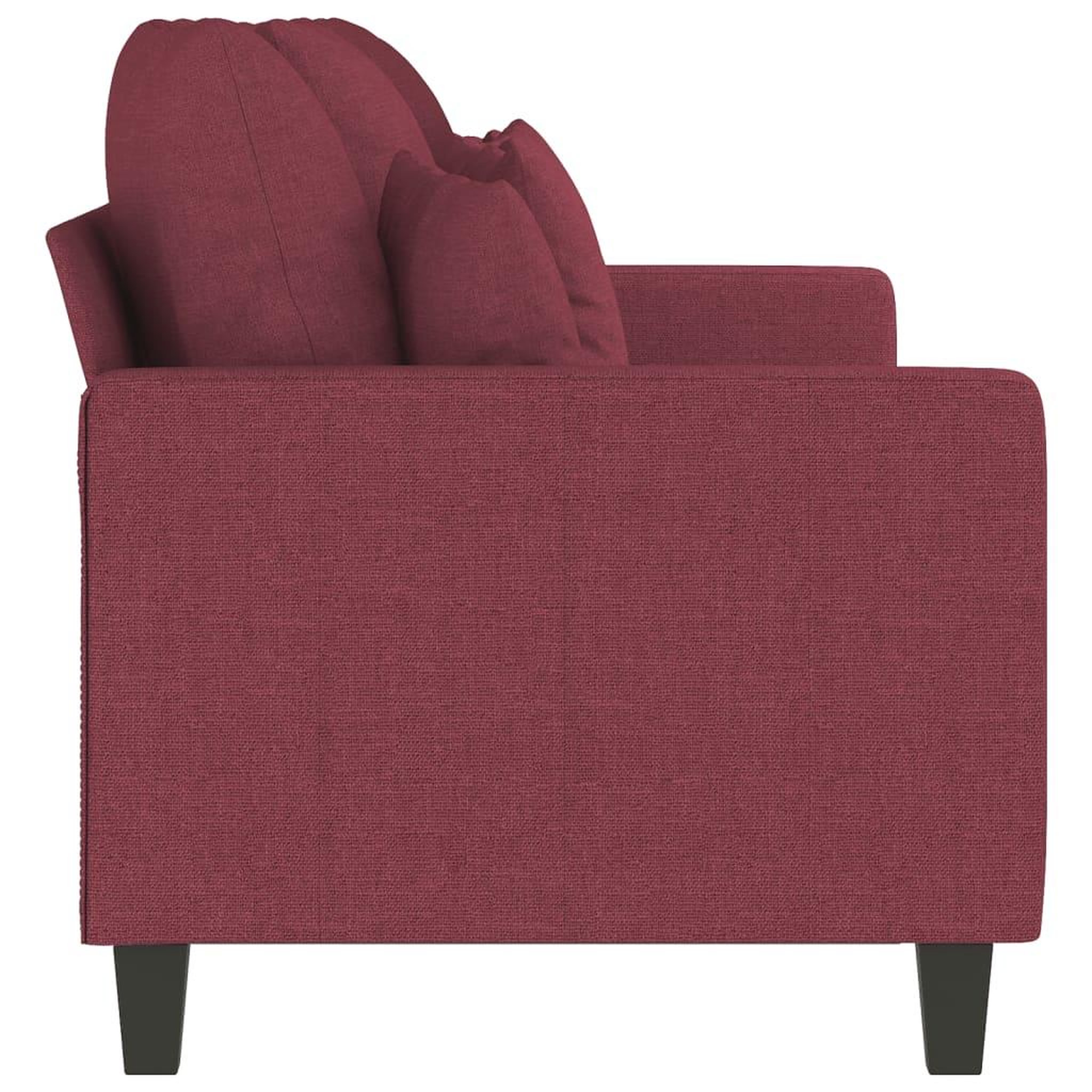 Voir la diapositive 4 : VIDAXL Canape a 3 places Rouge bordeaux 180 cm Tissu