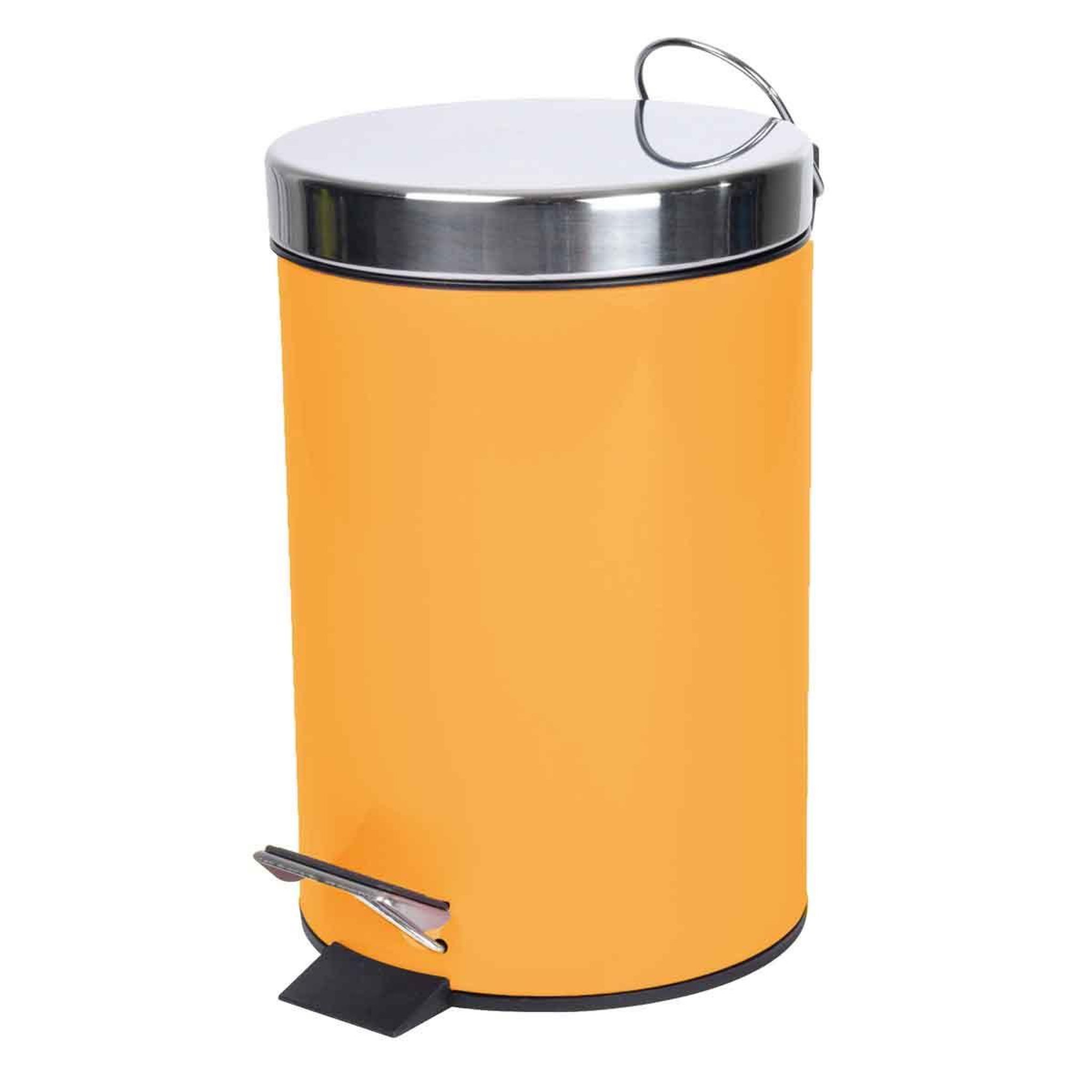 Douceur d'Intérieur Poubelle de salle de bain  metalia  3l ocre