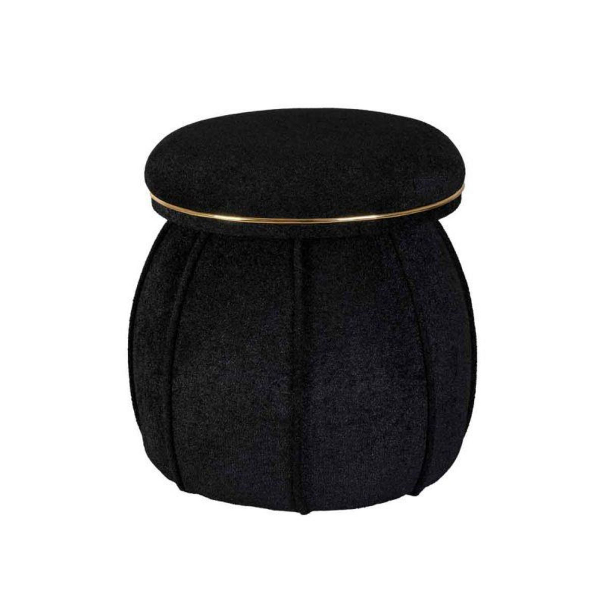 Paris Prix Tabouret Rond Déco  Corin  55cm Noir & Or