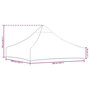 Voir la diapositive 6 : VIDAXL Toit de tente de reception 2x2 m Bordeaux 270 g/m^2