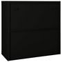 Voir la diapositive 4 : VIDAXL Armoire a portes coulissantes Noir 90x40x90 cm Acier