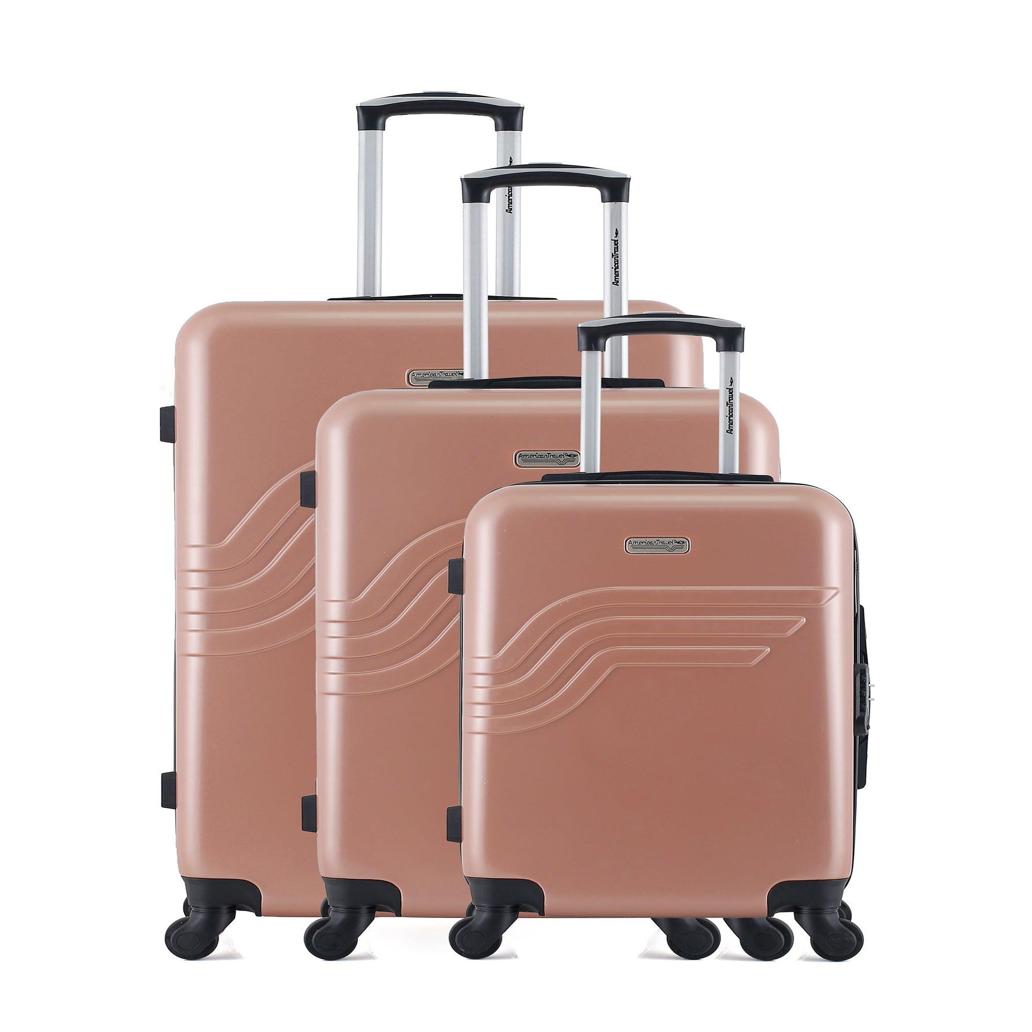 AMERICAN TRAVEL American travel - set de 3 valises detroit 75 cm 4 roues