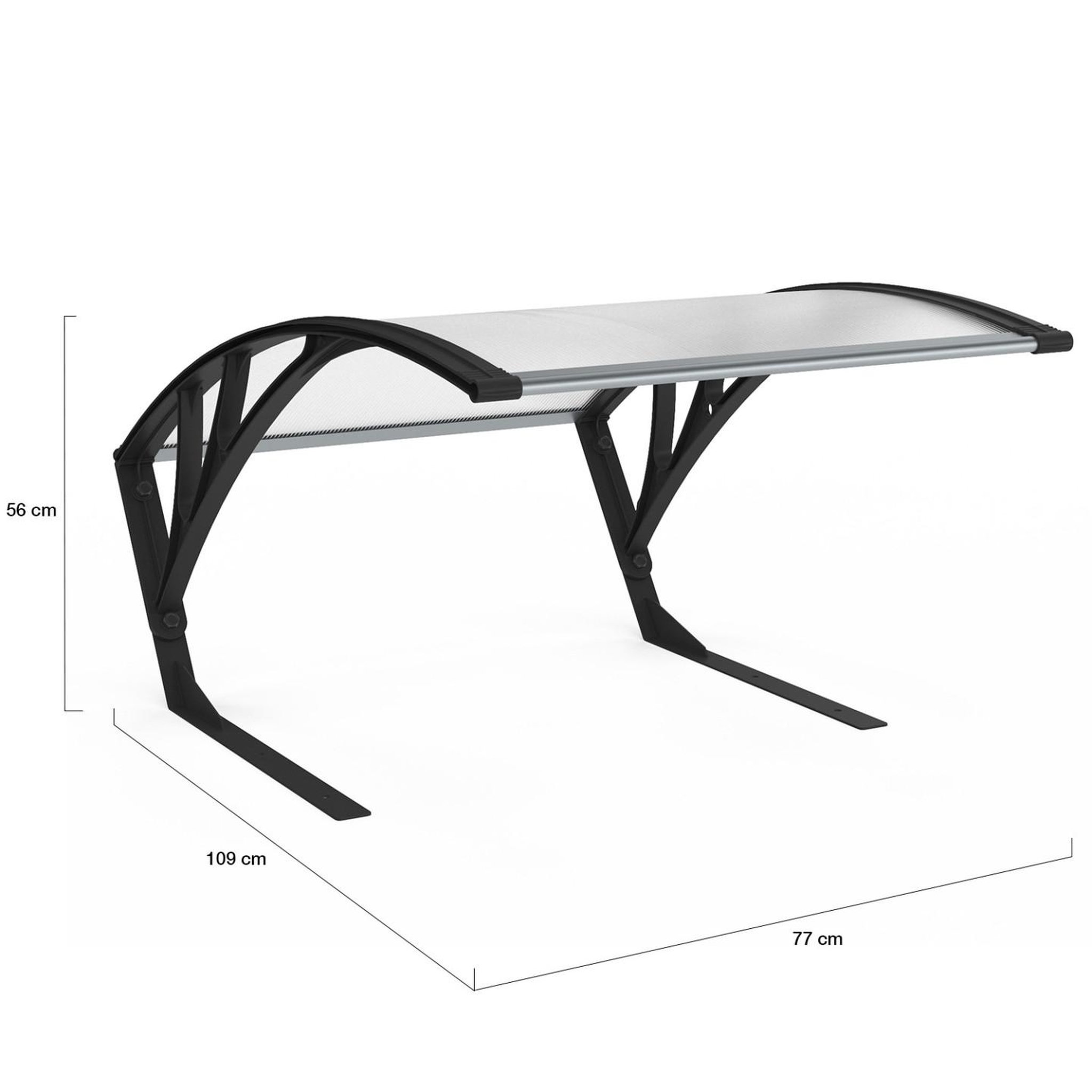 Voir la diapositive 5 : ID MARKET Toit de protection UV en polycarbonate pour robot tondeuse gris anthracite