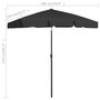 Voir la diapositive 6 : VIDAXL Parasol de plage noir 180x120 cm