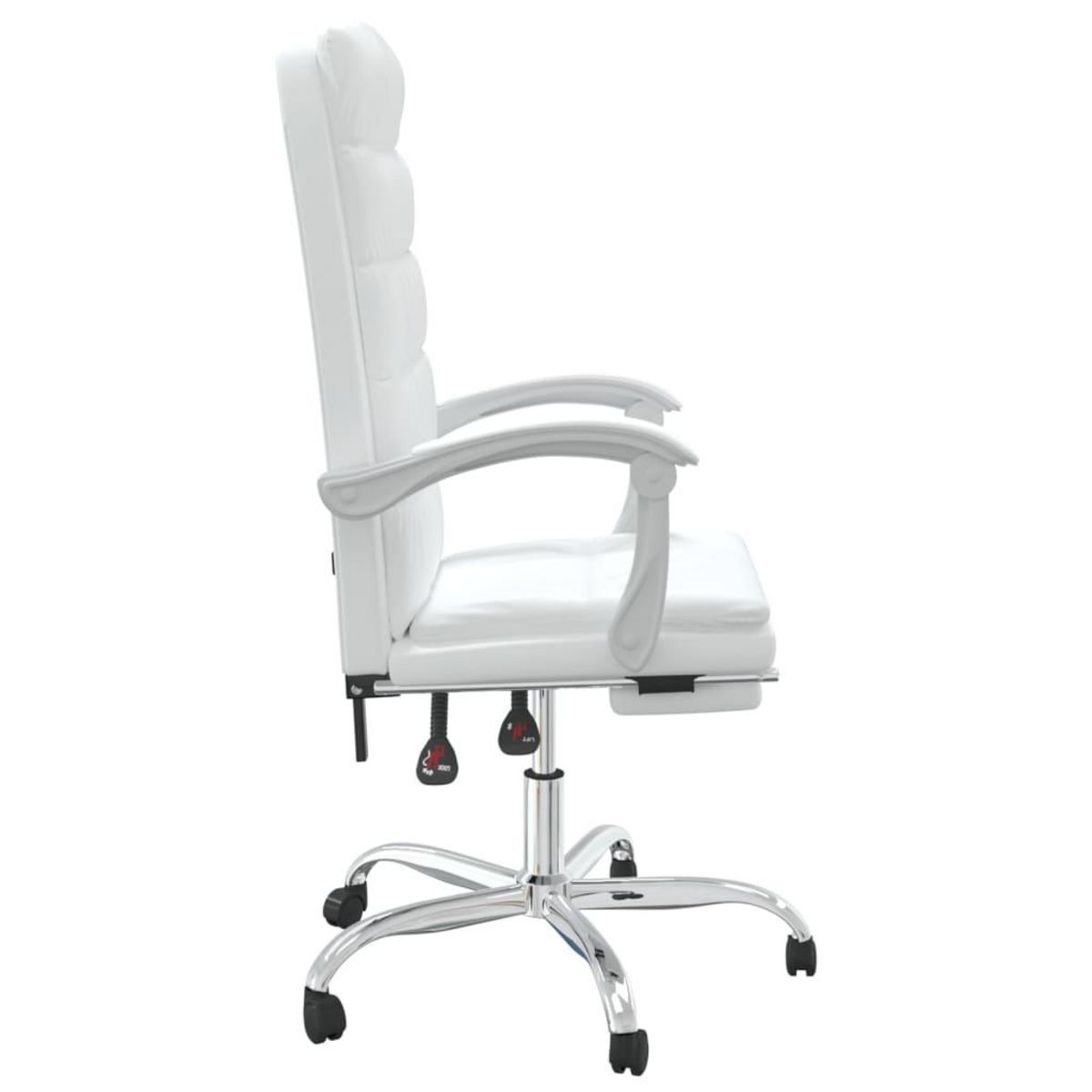 VIDAXL Fauteuil inclinable de bureau Blanc Similicuir