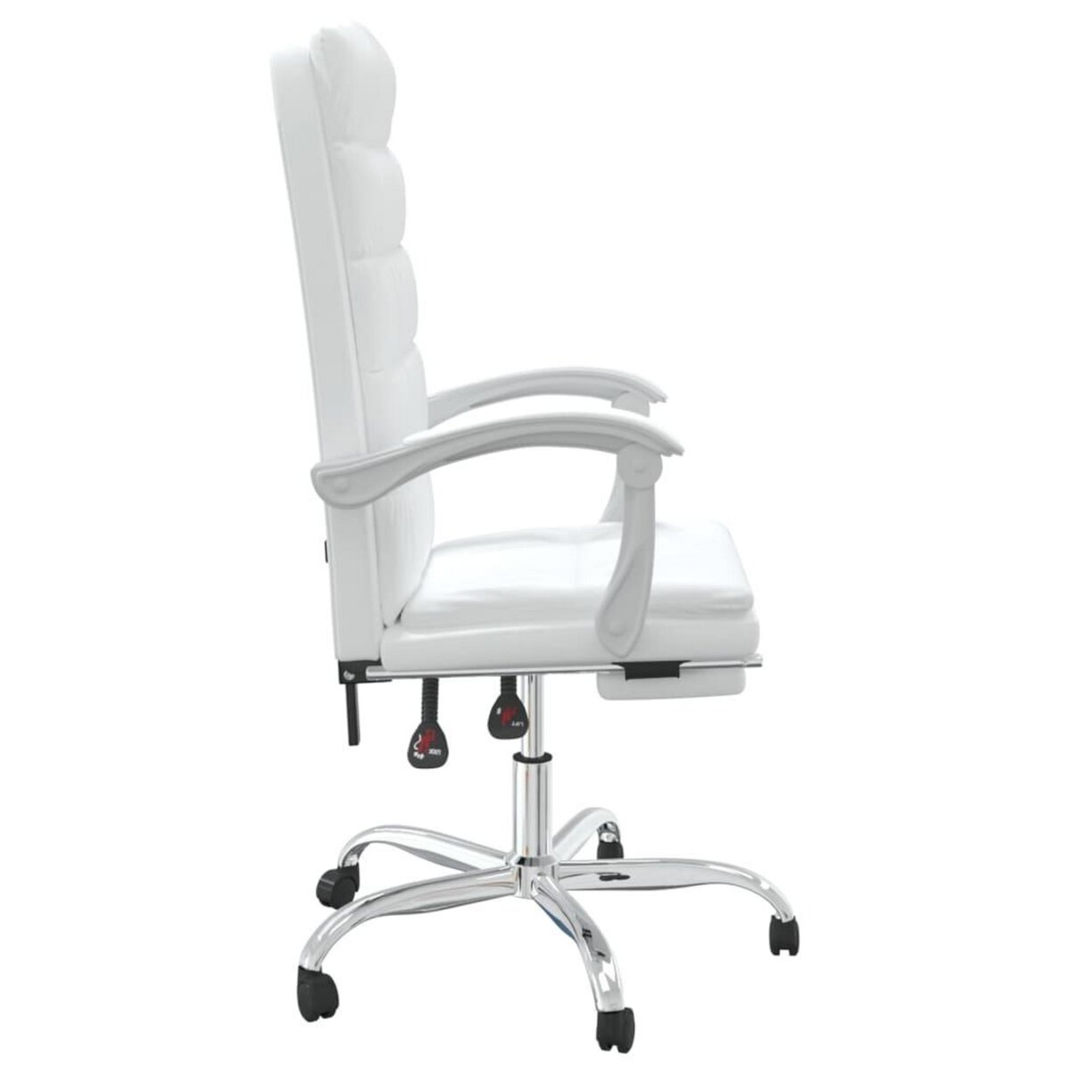 VIDAXL Fauteuil inclinable de bureau Blanc Similicuir