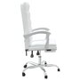 Voir la diapositive 4 : VIDAXL Fauteuil inclinable de bureau Blanc Similicuir